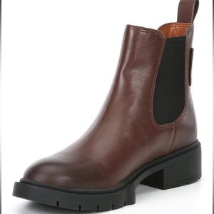 Coach Chelsea Brown Leather Ankle Boots